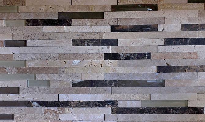 The tile backsplash in the kitchen is evidence of the attention to detail in constructing the houses.
