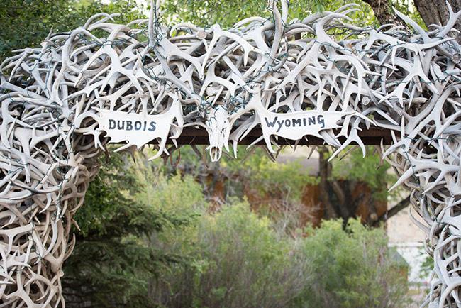 As this arch of elk antlers attests, Dubois and the surrounding Wind River region is a habitat for many big game animals.