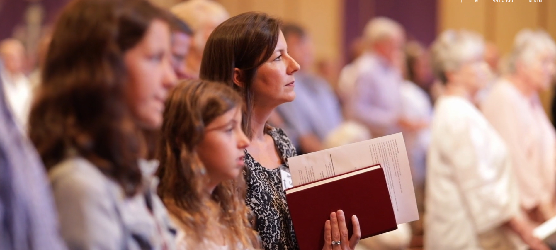 congregation detail during service