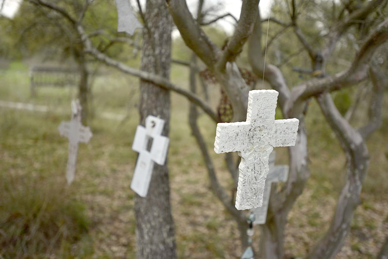 crosses placed by new members