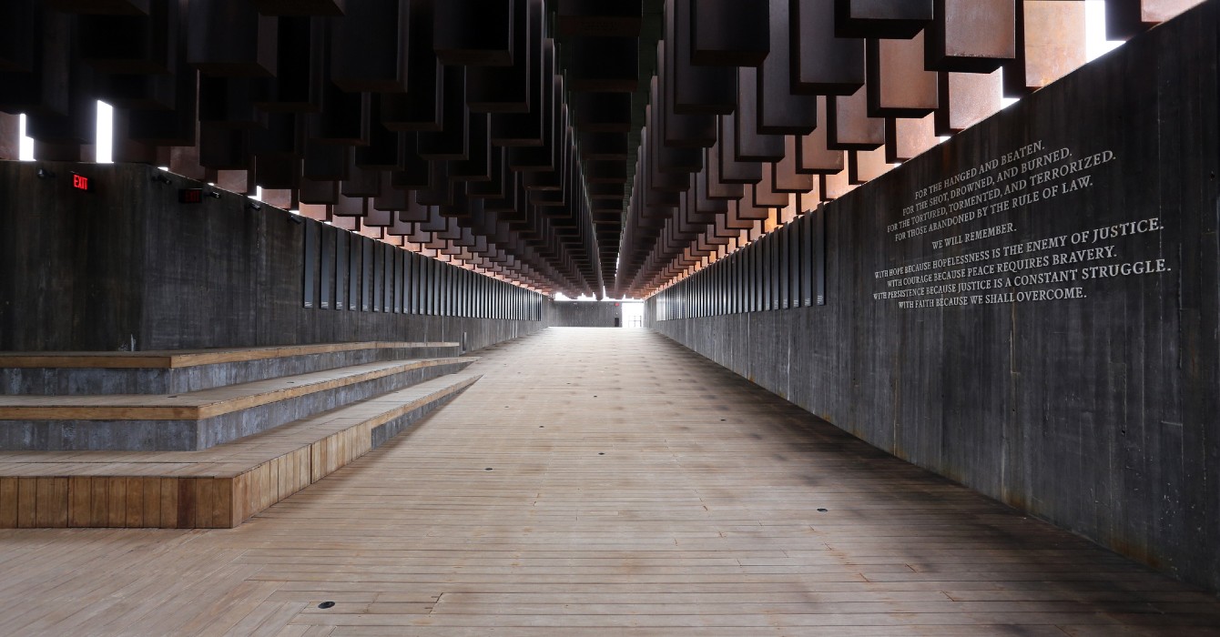 image of the inside of a museum in Montgomery, Alabama