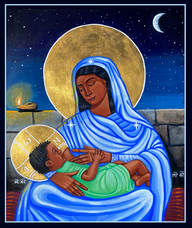 Mary Breastfeeding Baby Jesus by Kelly Latimore