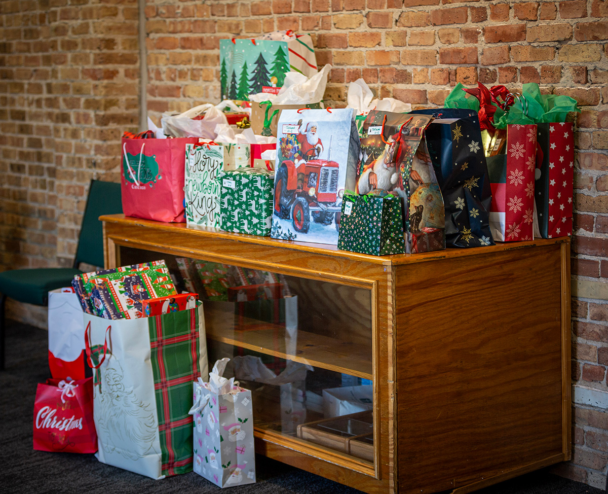 gifts on a table