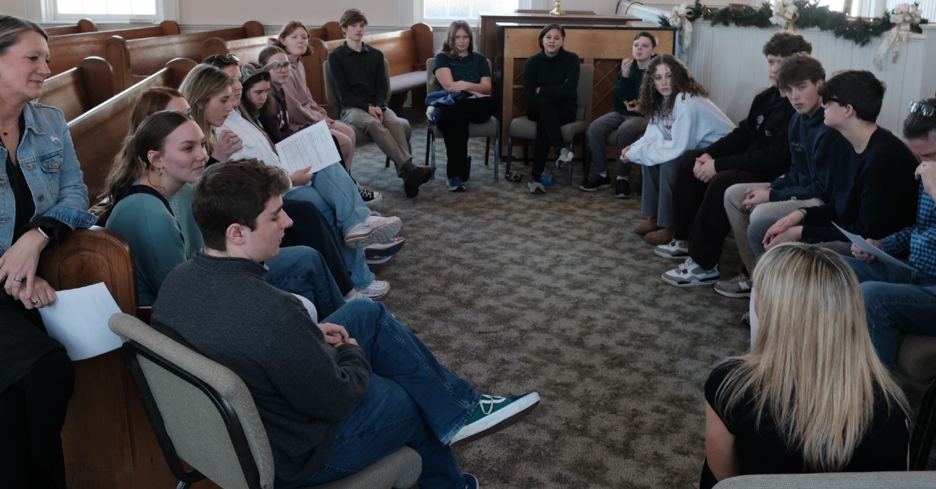 Photo of a youth group in discussion