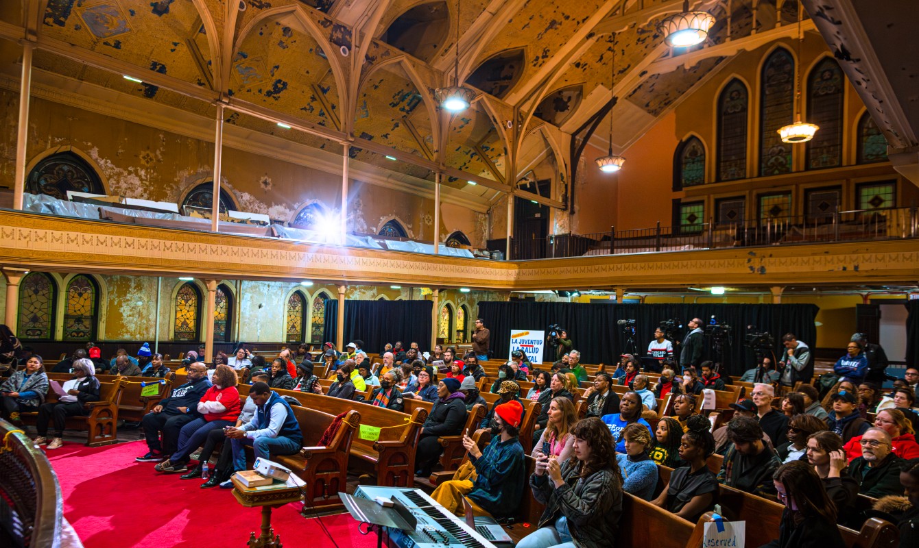 photo of a group in a sanctuary