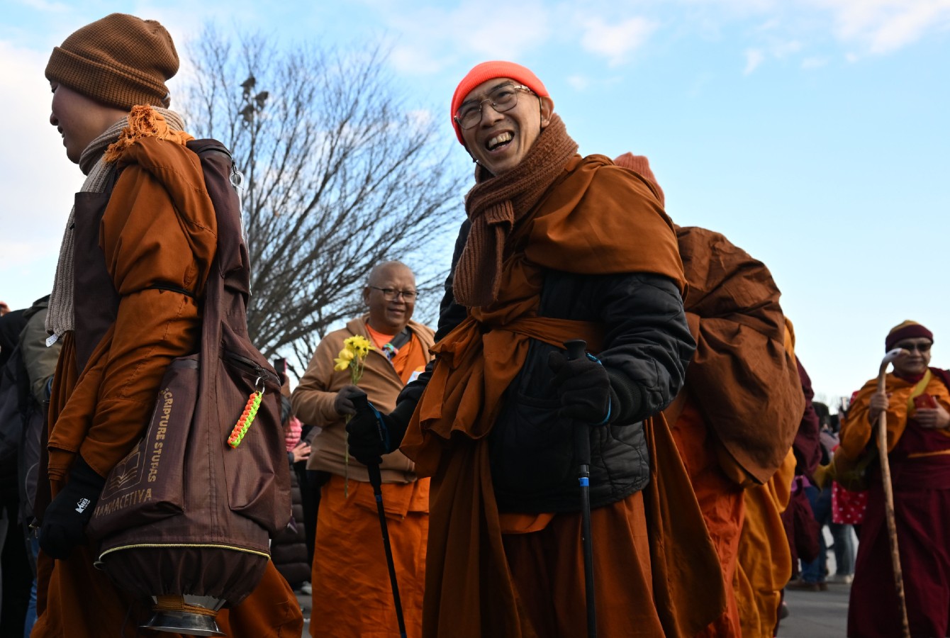 Photo of a monk smiling