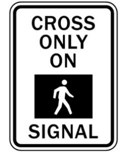 Crossing sign