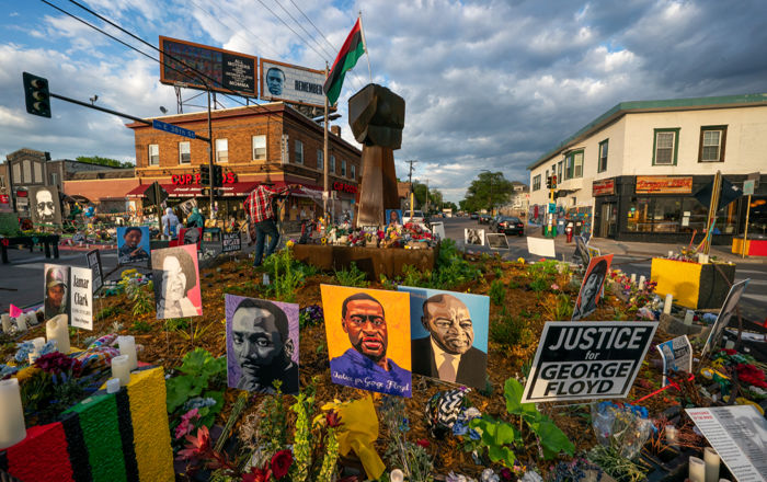 Memorial for George Floyd outside Cup Foods in Minneapolis