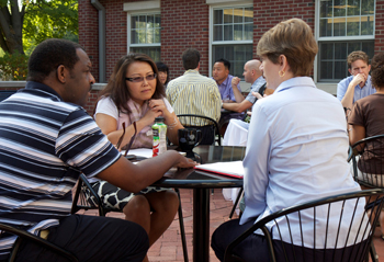 A diverse group of participants at a Wabash Center workshop