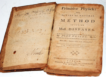Image link to article: Primitive Physick: John Wesley on diet and excercise