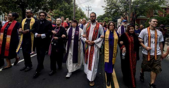Charlottesville clergy march